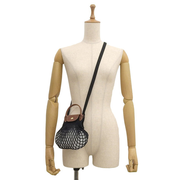ロンシャン LONGCHAMP LE PLIAGE ショルダーバッグ 2WAY バッグ キャンバス レザー バッグ ブラック レディース 10139-hvh-001 母の日 土日祝も毎日発送します