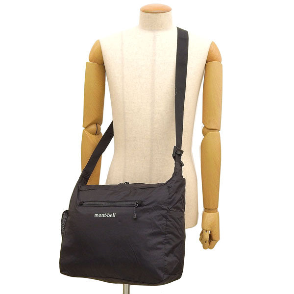 モンベル バッグ メンズ レディース ショルダーバッグ ナイロン ブラック ポケッタブル ライトショルダー L Pocketable Light Shoulder Bag L 1123971BK mont-bell A4対応
