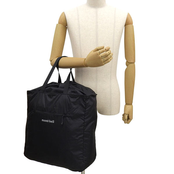 モンベル バッグ メンズ レディース トートバッグ ブラック 28L ナイロン ポケッタブル ライトトート L 1123974BK mont-bell A4対応