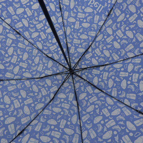 モンベル 日傘 折りたたみ 晴雨兼用 軽量 メンズ レディース 折り畳み傘 折りたたみ傘 UVカット 丈夫 トレッキング ネイビーマルチ プリント トレッキングアンブレラ 55 1128754THREE mont-bell