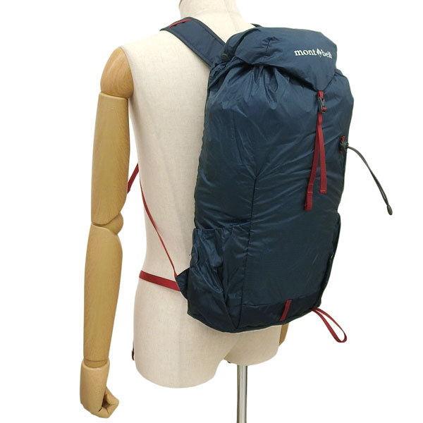 モンベル バッグ メンズ レディース リュックサック 20L ナイロン ブルーグリーン バーサライトパック 20 1133322BLBK mont-bell A4対応