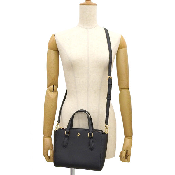 トリーバーチ バッグ レディース トートバッグ アウトレット ブラック EMERSON MINI TOP ZIP TOTE 138366-001 TORY BURCH