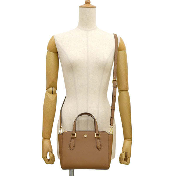 トリーバーチ バッグ レディース トートバッグ アウトレット ブラウン EMERSON MINI TOP ZIP TOTE 138366-909 TORY BURCH