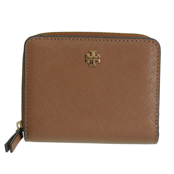 トリーバーチ 財布 レディース 二つ折り財布 アウトレット レザー ブラウン エマーソン EMERSON MINI WALLET 147606-909 TORY BURCH