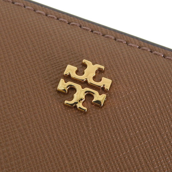 トリーバーチ 財布 レディース 二つ折り財布 アウトレット レザー ブラウン エマーソン EMERSON MINI WALLET 147606-909 TORY BURCH