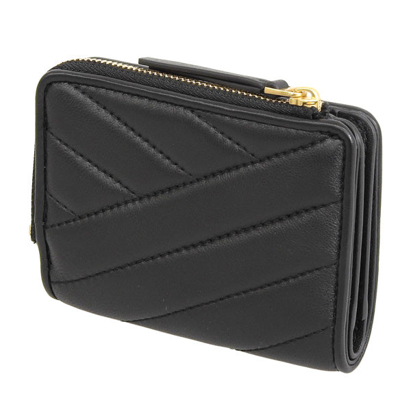 トリーバーチ 財布 レディース 二つ折り財布 OS レザー ブラック KIRA CHEVRON BI-FOLD WALLET 153121-001 TORY BURCH