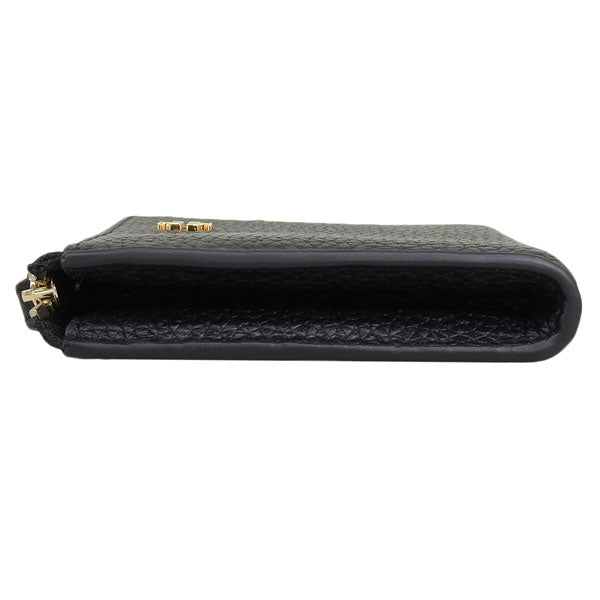 トリーバーチ 財布 レディース 二つ折り財布 アウトレット レザー ブラック BLAKE MINI WALLET 156119-001 TORY BURCH