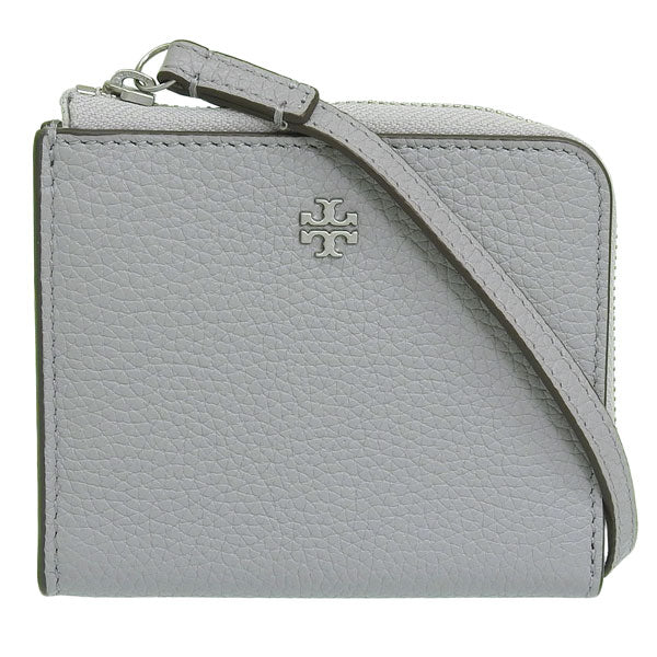 トリーバーチ 財布 レディース 二つ折り財布 アウトレット レザー グレー BLAKE MINI WALLET 156119-029 TORY BURCH