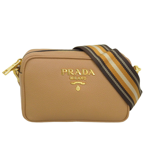 プラダ バッグ レディース ショルダーバッグ アウトレット レザー ブラウン バンドリエラ BANDOLIERA 1BH096VIPH-CARA PRADA 母の日 土日祝も毎日発送します