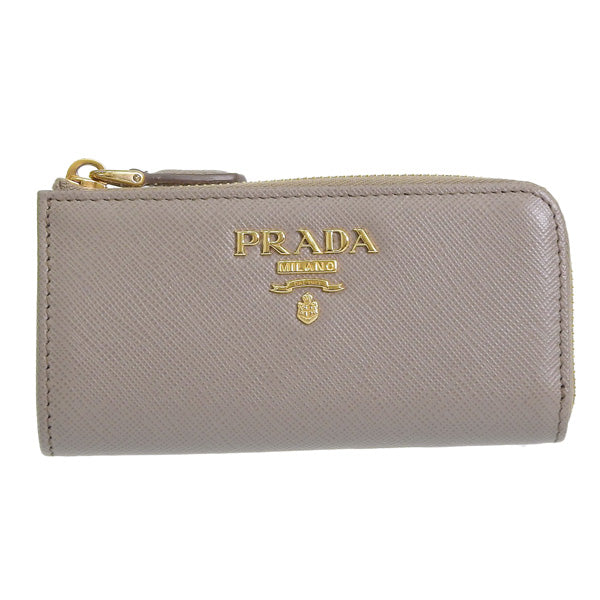 プラダ 小物 レディース キーケース アウトレット グレー 1PP026 SAFFIANO METAL ARGILLA PRADA 母の日 土日祝も毎日発送します