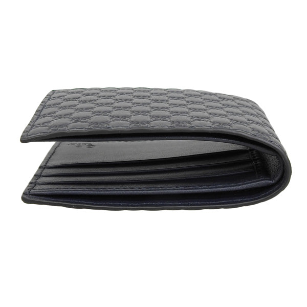グッチ 財布 メンズ 二つ折り財布 アウトレット マイクログッチシマレザー ネイビー O MWL 260987BMJ1N4009 GUCCI 母の日 土日祝も毎日発送します