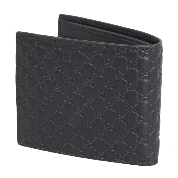 グッチ 財布 メンズ 二つ折り財布 アウトレット マイクログッチシマレザー ネイビー O MWL 260987BMJ1N4009 GUCCI 母の日 土日祝も毎日発送します