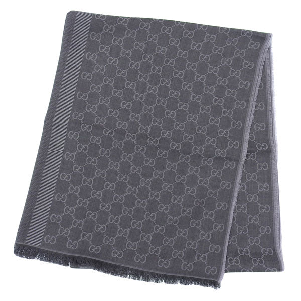 グッチ マフラー レディース アウトレット ストール スカーフ ウール シルク グレー GGWEBLONG 2823903G7041962 GUCCI