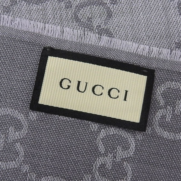 グッチ マフラー レディース アウトレット ストール スカーフ ウール シルク グレー GGWEBLONG 2823903G7041962 GUCCI