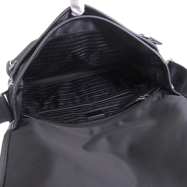 プラダ バッグ レディース ショルダーバッグ アウトレット ブラック 2VD166 TESSUTO+SAFFIANO NERO PRADA 母の日 土日祝も毎日発送します