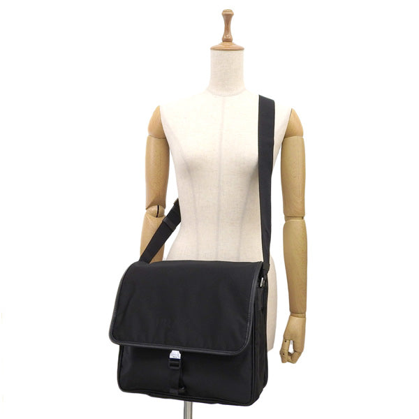プラダ バッグ レディース ショルダーバッグ アウトレット ブラック 2VD166 TESSUTO+SAFFIANO NERO PRADA 母の日 土日祝も毎日発送します