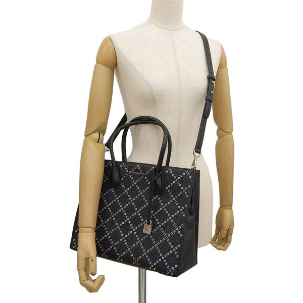 マイケルコース バッグ レディース トートバッグ ショルダーバッグ 2WAY レザー ブラック MERCER STUD&GROMMET KORS STUDIO LG CONV TOTE 30F7SZ4T3U-001 MICHAEL KORS