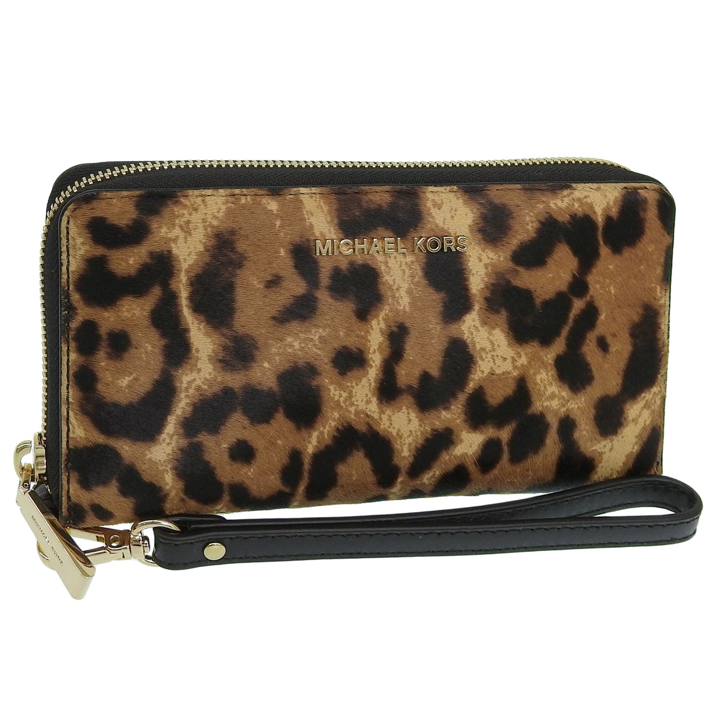 マイケルコース 財布 レディース 長財布 ヘアカーフ レオパード WRISTLETS LG FLAT MF PHN CASE 32F7GFDE4H-226 MICHAEL KORS
