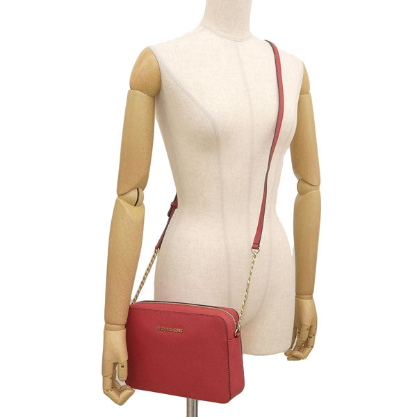 マイケルコース バッグ レディース ショルダーバッグ レザー レッド ジェットセットトラベル JET SET TRAVEL LG EW CROSSBODY 32S4GTVC3L-613 MICHAEL KORS