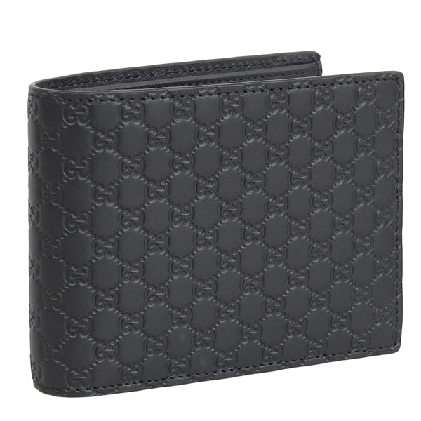 グッチ 財布 メンズ 二つ折り財布 アウトレット マイクログッチシマレザー ネイビー O MWL 333042BMJ1N4009 GUCCI 母の日 土日祝も毎日発送します