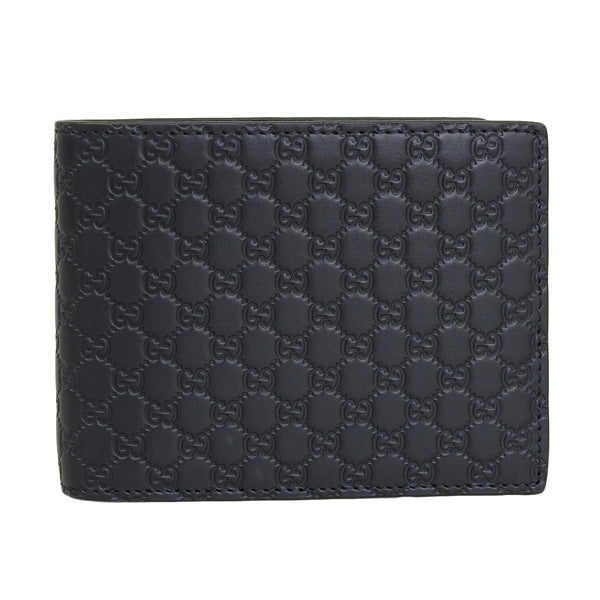 グッチ 財布 メンズ 二つ折り財布 アウトレット マイクログッチシマレザー ネイビー O MWL 333042BMJ1N4009 GUCCI 母の日 土日祝も毎日発送します