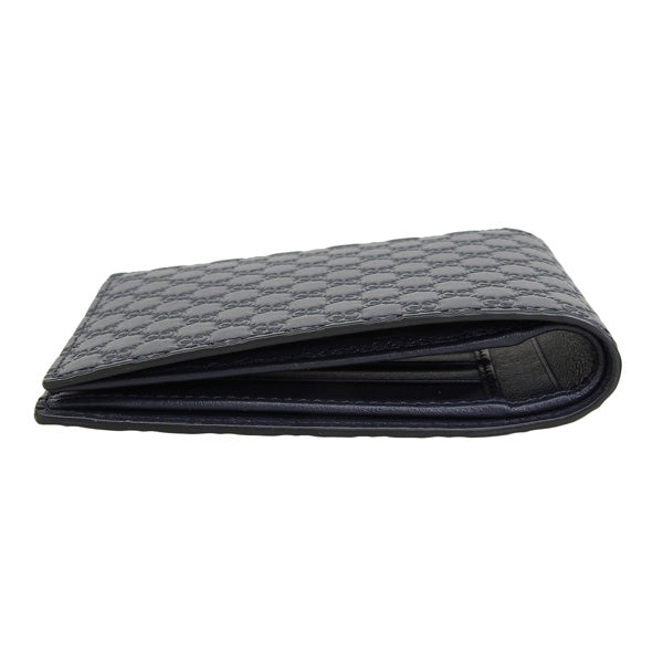 グッチ 財布 メンズ 二つ折り財布 アウトレット マイクログッチシマレザー ネイビー O MWL 333042BMJ1N4009 GUCCI 母の日 土日祝も毎日発送します