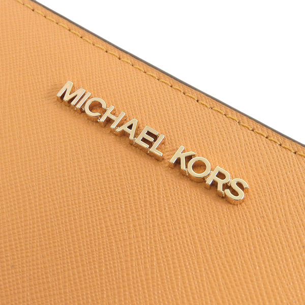 マイケルコース 財布 レディース 二つ折り財布 アウトレット レザー オレンジ ジェット セット トラベル レザー ビルフォールド ジップ コインウォレット MD BIFLD ZP CN WLLET 35F7GTVF2L-CIDER MICHAEL KORS 母の日 土日祝も毎日発送します