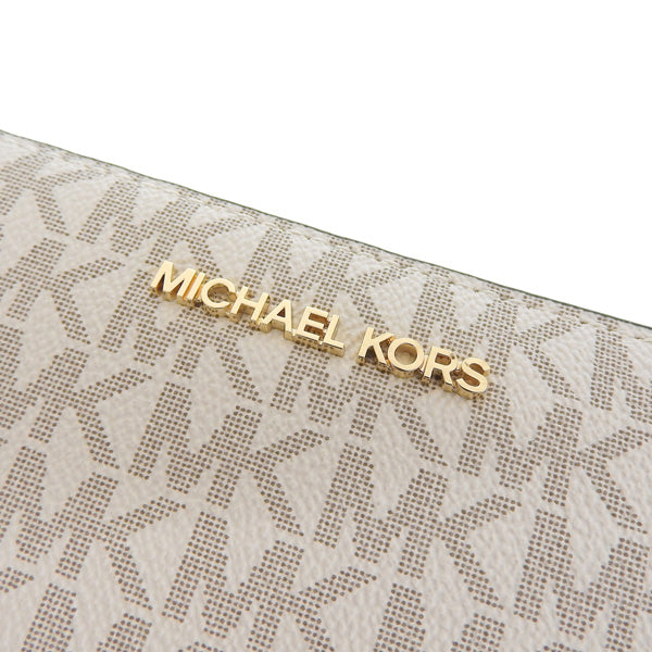 マイケルコース 財布 レディース 長財布 アウトレット バニラ ジェットセットトラベル シグネチャー JET SET TRAVEL 35F8GTVT3B-VANILLA MICHAEL KORS