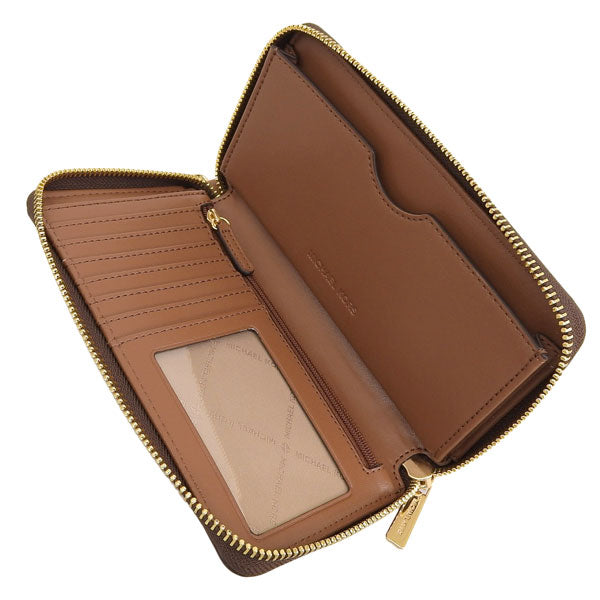 マイケルコース 財布 レディース 長財布 アウトレット ブラウン ジェットセットトラベル JET SET TRAVEL LG FLAT MF PHN CASE 35F8GTVW9B-BROWN MICHAEL KORS