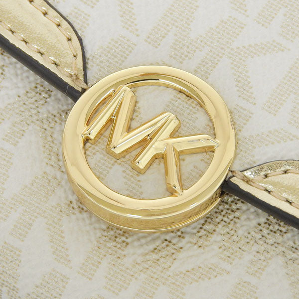 マイケルコース 財布 レディース 三つ折り財布 アウトレット コーティングキャンバス ホワイト シグネチャー 35S4G9GF2M-PALEGOL MICHAEL KORS