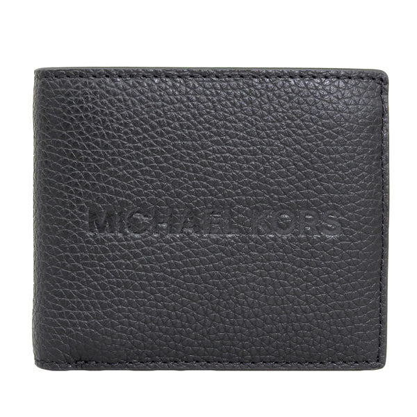 マイケルコース 財布 メンズ 二つ折り財布 アウトレット レザー ブラック 36S4LCOF3I-BLACK MICHAEL KORS