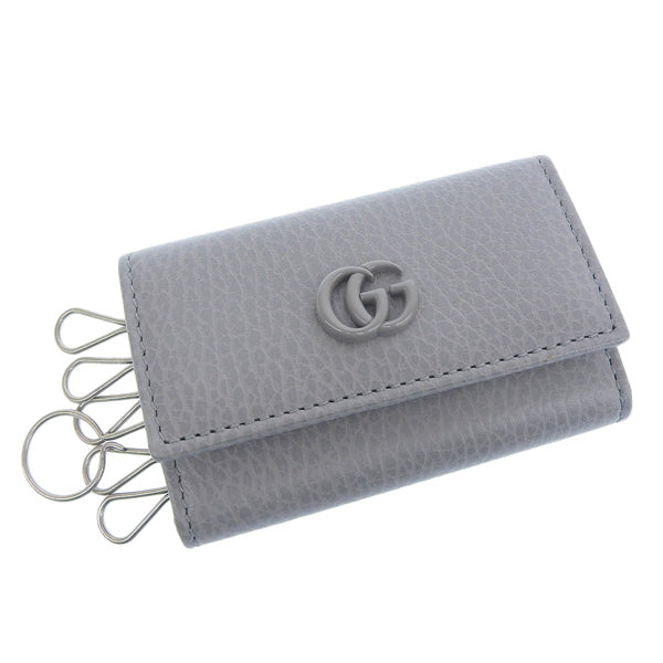 グッチ 小物 レディース キーケース アウトレット レザー グレー 45611817WEN1711 GUCCI