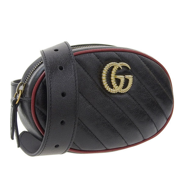 グッチ GUCCI ボディバッグ バッグ レザー ブラック×ロマンティックチェリー レディース 4764340olfx8277 レディース 女性 プレゼント ブランド ギフト 新生活 母の日 土日祝も毎日発送します