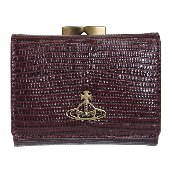 ヴィヴィアンウエストウッド 財布 レディース 三つ折り財布 レザー バーガンディー LIZARD SMALL FRAME WALLET 51010018UL004FI401 VIVIENNE WESTWOOD 楽天スーパーセール