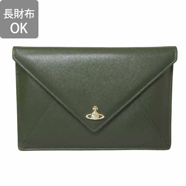 ヴィヴィアン・ウエストウッド VIVIENNE WESTWOOD VICTORIA ENVELOP クラッチバッグ バッグ レザー グリーン レディース 5204000840565m403 30日間返品保証 代引手数料無料 楽天スーパーセール