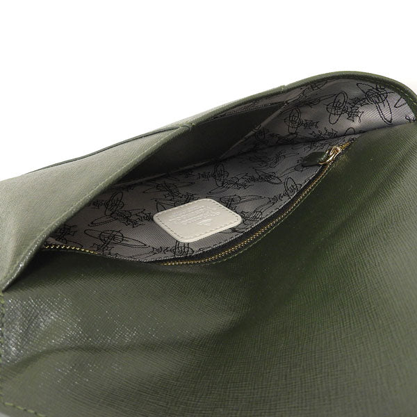 ヴィヴィアン・ウエストウッド VIVIENNE WESTWOOD VICTORIA ENVELOP クラッチバッグ バッグ レザー グリーン レディース 5204000840565m403 30日間返品保証 代引手数料無料 楽天スーパーセール