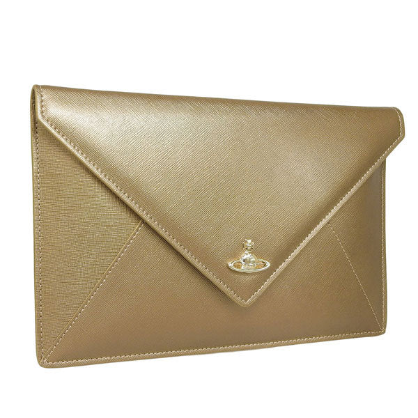 ヴィヴィアン・ウエストウッド VIVIENNE WESTWOOD VICTORIA ENVELOP クラッチバッグ バッグ レザー ゴールド レディース 5204000840565r401 30日間返品保証 代引手数料無料 楽天スーパーセール