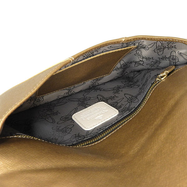 ヴィヴィアン・ウエストウッド VIVIENNE WESTWOOD VICTORIA ENVELOP クラッチバッグ バッグ レザー ゴールド レディース 5204000840565r401 30日間返品保証 代引手数料無料 楽天スーパーセール