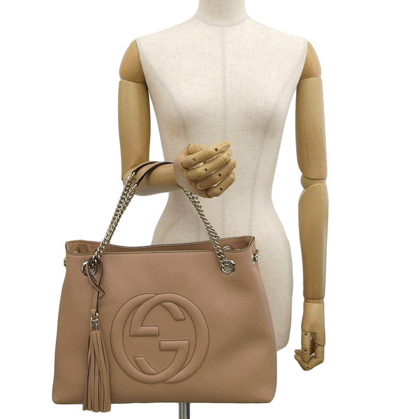 グッチ バッグ レディース トートバッグ アウトレット レザー ベージュ O HANDB SOHO 536196A7M0G2754 GUCCI A4対応 母の日 土日祝も毎日発送します