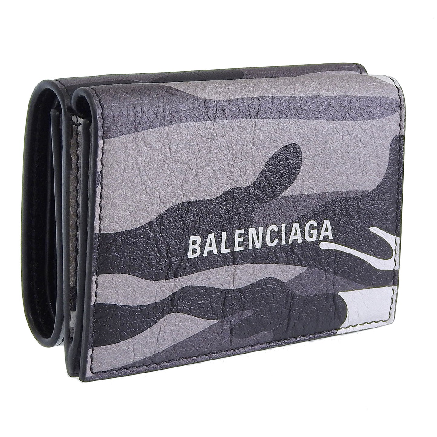 バレンシアガ 財布 メンズ 三つ折り財布 アウトレット レザー ブラックマルチ 5943122AAPB9061 BALENCIAGA