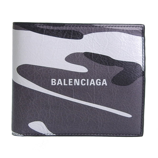 バレンシアガ 財布 メンズ 二つ折り財布 アウトレット レザー ブラックマルチ 5943152AAPB9061 BALENCIAGA