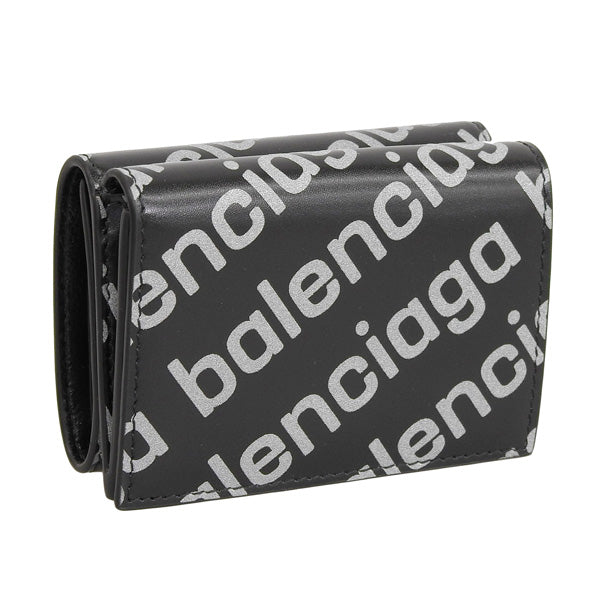 バレンシアガ 財布 レディース 三つ折り財布 アウトレット レザー ブラックマルチ 59431723V731090 BALENCIAGA