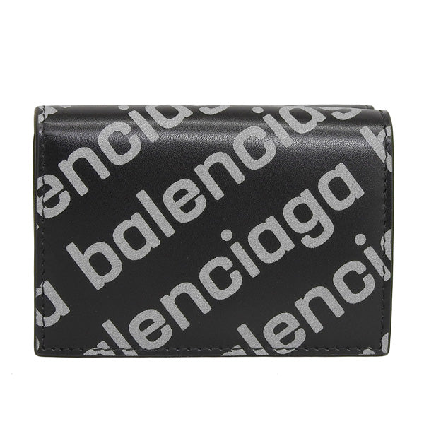 バレンシアガ 財布 レディース 三つ折り財布 アウトレット レザー ブラックマルチ 59431723V731090 BALENCIAGA