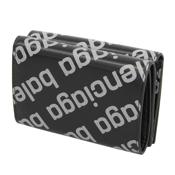 バレンシアガ 財布 レディース 三つ折り財布 アウトレット レザー ブラックマルチ 59431723V731090 BALENCIAGA