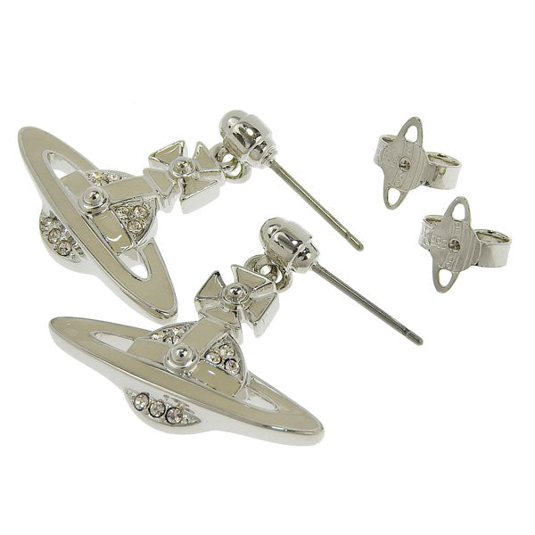 ヴィヴィアンウエストウッド アクセサリー レディース ピアス アウトレット プラチナム×ベージュ NEIL MINI BAS RELIEF EARRINGS 6202014L02P188