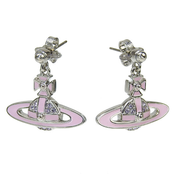 ヴィヴィアンウエストウッド アクセサリー レディース ピアス アウトレット プラチナム×ピンク NEIL MINI BAS RELIEF EARRINGS 6202014L02P595