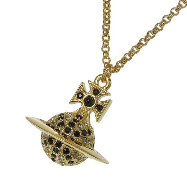 ヴィヴィアンウエストウッド アクセサリー レディース ネックレス アウトレット ゴールド×ブラック JACK SMALL ORB NECKLACE 6302039U02R518 VIVIENNE WESTWOOD