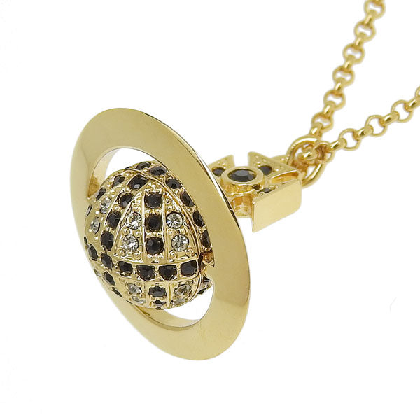 ヴィヴィアンウエストウッド アクセサリー レディース ネックレス アウトレット ゴールド×ブラック JACK SMALL ORB NECKLACE 6302039U02R518 VIVIENNE WESTWOOD
