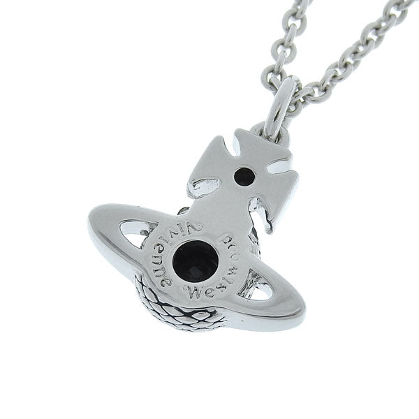 ヴィヴィアンウエストウッド アクセサリー レディース ネックレス アウトレット プラチナム×ブラック MAN.AVALON SMALL BAS RELIEF P NECKLACE 630203EB02P481