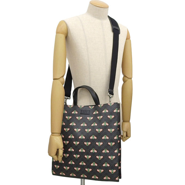 グッチ バッグ メンズ トートバッグ 2WAYバッグ ショルダーバッグ アウトレット ブラックマルチ 681298UIEBN1058 GUCCI 母の日 土日祝も毎日発送します
